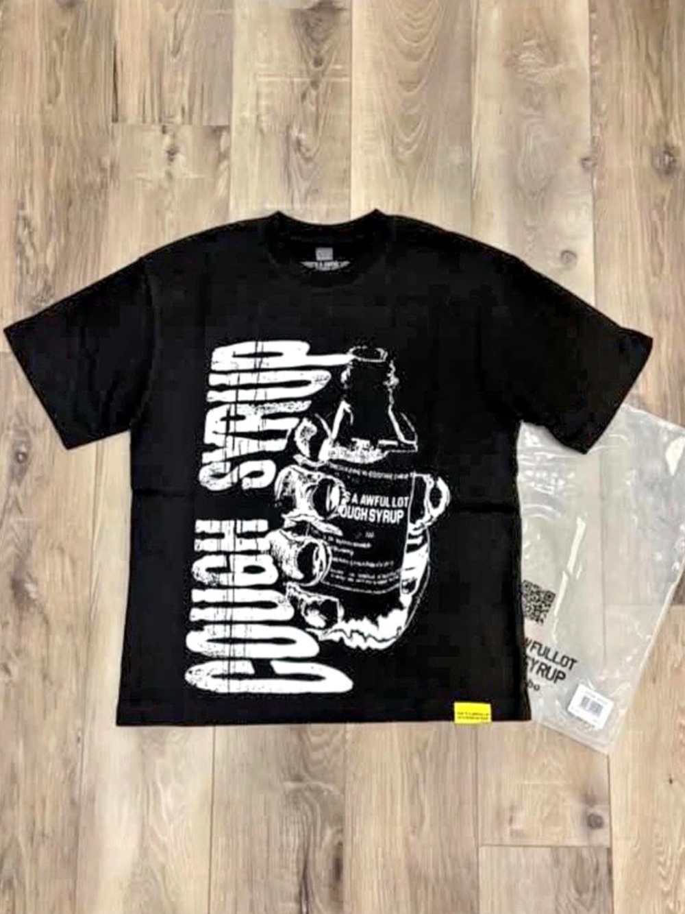 Desto Dubb That's a Lawful Lot of Cough Syrup Graphic Tee in Black & White Size